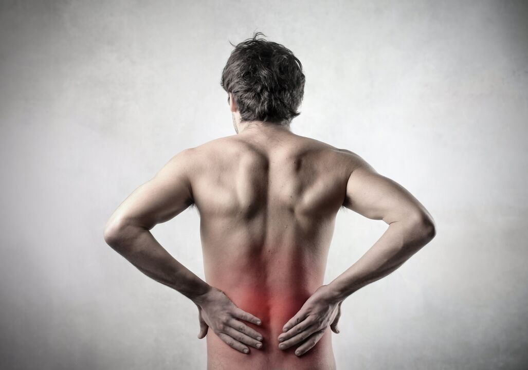Back pain in the lumbar region
